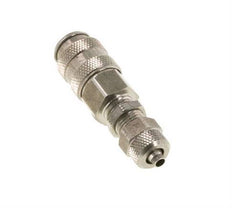 Acero inoxidable DN 5 Acoplamiento de aire Toma 4x6 mm Tuerca de unión Pasamuros Cierre doble
