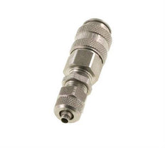 Acero inoxidable DN 5 Acoplamiento de aire Toma 4x6 mm Tuerca de unión Pasamuros Cierre doble