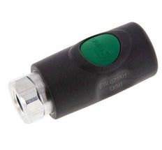 Material compuesto DN 7.4 Acoplamiento de seguridad de aire Enchufe con pulsador G 1/4 pulgada Hembra