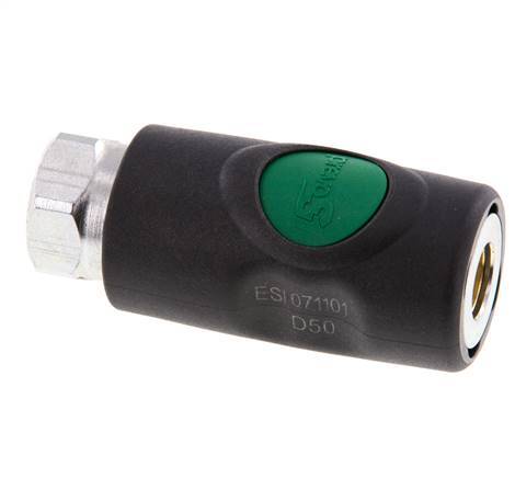 Material compuesto DN 7.4 Acoplamiento de seguridad de aire Enchufe con pulsador G 1/4 pulgada Hembra
