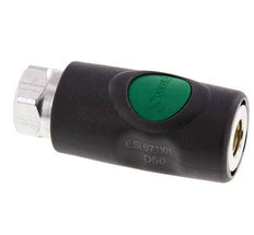 Material compuesto DN 7.4 Acoplamiento de seguridad de aire Enchufe con pulsador G 1/4 pulgada Hembra