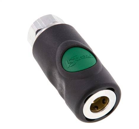 Material compuesto DN 7.4 Acoplamiento de seguridad de aire Enchufe con pulsador G 1/4 pulgada Hembra