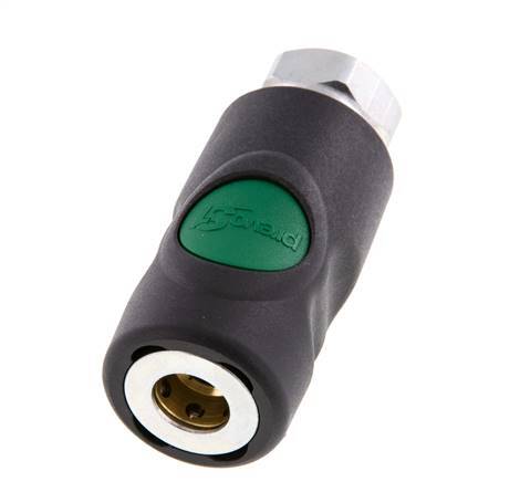 Material compuesto DN 7.4 Acoplamiento de seguridad de aire Enchufe con pulsador G 1/4 pulgada Hembra