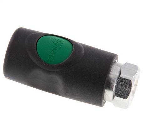 Material compuesto DN 7.4 Acoplamiento de seguridad de aire Enchufe con pulsador G 1/4 pulgada Hembra