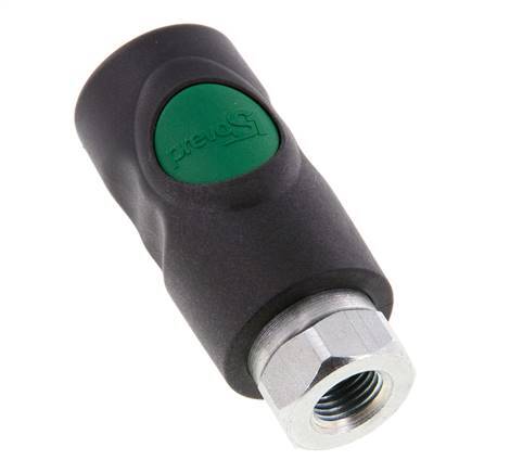 Material compuesto DN 7.4 Acoplamiento de seguridad de aire Enchufe con pulsador G 1/4 pulgada Hembra
