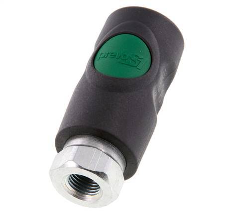 Material compuesto DN 7.4 Acoplamiento de seguridad de aire Enchufe con pulsador G 1/4 pulgada Hembra
