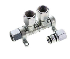 Acero DN 7.2 (Euro) Acoplamiento de aire Enchufe G 1/2 pulgada Hembra 2 vías