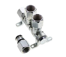 Acero DN 7.2 (Euro) Acoplamiento de aire Enchufe G 1/2 pulgada Hembra 2 vías