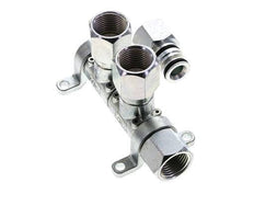 Acero DN 7.2 (Euro) Acoplamiento de aire Enchufe G 1/2 pulgada Hembra 2 vías