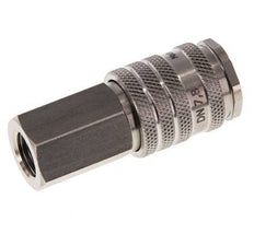 Acoplamiento de aire de acero inoxidable DN 7.8 Enchufe G 1/4 pulgada hembra de doble cierre