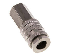 Acoplamiento de aire de acero inoxidable DN 7.8 Enchufe G 1/4 pulgada hembra de doble cierre