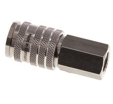 Acoplamiento de aire de acero inoxidable DN 7.8 Enchufe G 1/4 pulgada hembra de doble cierre