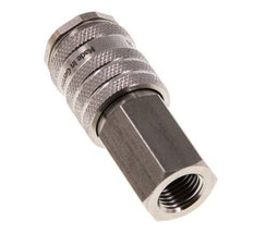 Acoplamiento de aire de acero inoxidable DN 7.8 Enchufe G 1/4 pulgada hembra de doble cierre