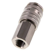 Acoplamiento de aire de acero inoxidable DN 7.8 Enchufe G 1/4 pulgada hembra de doble cierre