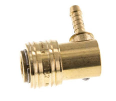 Latón DN 7.2 (Euro) Enchufe de anclaje de aire 6 mm Pilar de manguera 90-deg