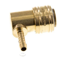 Latón DN 7.2 (Euro) Enchufe de anclaje de aire 6 mm Pilar de manguera 90-deg
