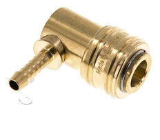 Latón DN 7.2 (Euro) Enchufe de anclaje de aire 6 mm Pilar de manguera 90-deg