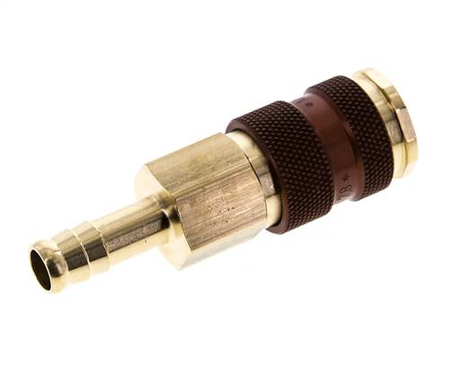 Latón DN 7.2 (Euro) Enchufe de anclaje de aire con código marrón Pilar de manguera de 9 mm