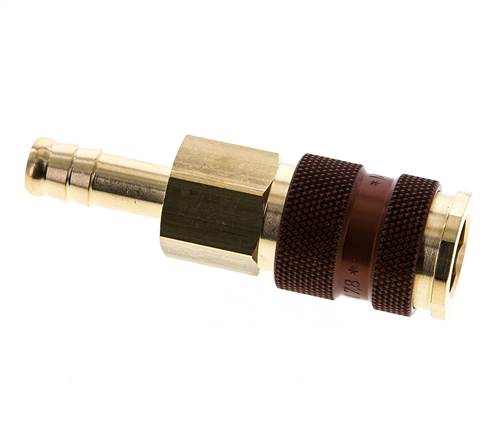 Latón DN 7.2 (Euro) Enchufe de anclaje de aire con código marrón Pilar de manguera de 9 mm