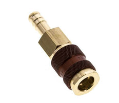 Latón DN 7.2 (Euro) Enchufe de anclaje de aire con código marrón Pilar de manguera de 9 mm