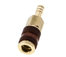 Latón DN 7.2 (Euro) Enchufe de anclaje de aire con código marrón Pilar de manguera de 9 mm
