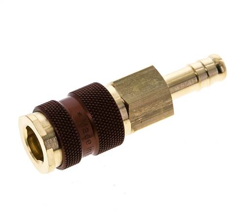 Latón DN 7.2 (Euro) Enchufe de anclaje de aire con código marrón Pilar de manguera de 9 mm