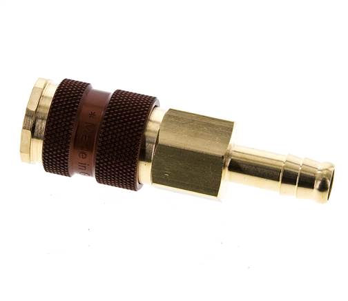 Latón DN 7.2 (Euro) Enchufe de anclaje de aire con código marrón Pilar de manguera de 9 mm