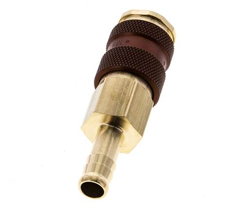 Latón DN 7.2 (Euro) Enchufe de anclaje de aire con código marrón Pilar de manguera de 9 mm