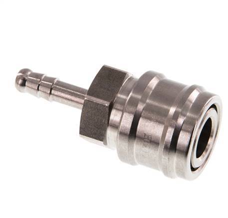 Acero inoxidable DN 7,2 (Euro) Enchufe de acoplamiento de aire Pilar de manguera de 6 mm Cierre doble