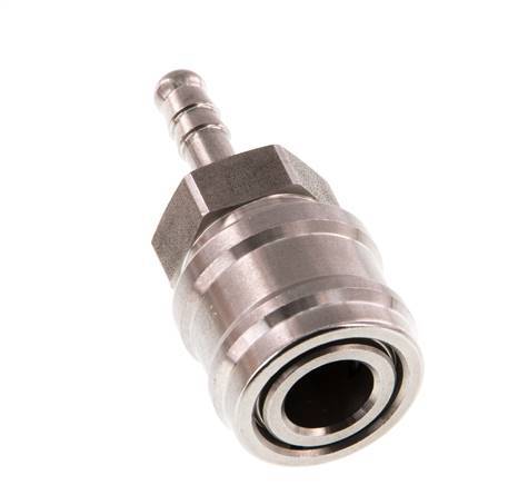 Acero inoxidable DN 7,2 (Euro) Enchufe de acoplamiento de aire Pilar de manguera de 6 mm Cierre doble