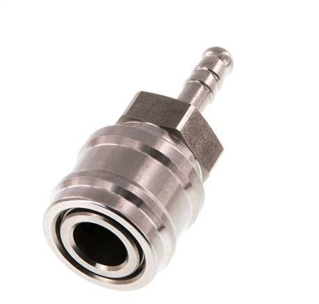 Acero inoxidable DN 7,2 (Euro) Enchufe de acoplamiento de aire Pilar de manguera de 6 mm Cierre doble
