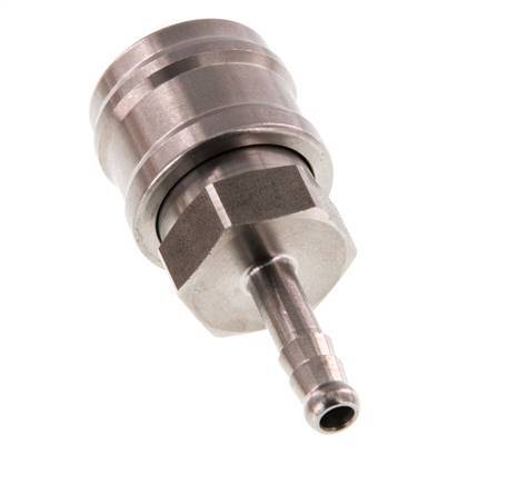 Acero inoxidable DN 7,2 (Euro) Enchufe de acoplamiento de aire Pilar de manguera de 6 mm Cierre doble