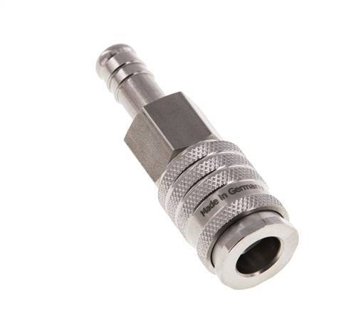Acero inoxidable DN 7,8 Enchufe de acoplamiento de aire 10 mm Pilar de manguera Doble cierre