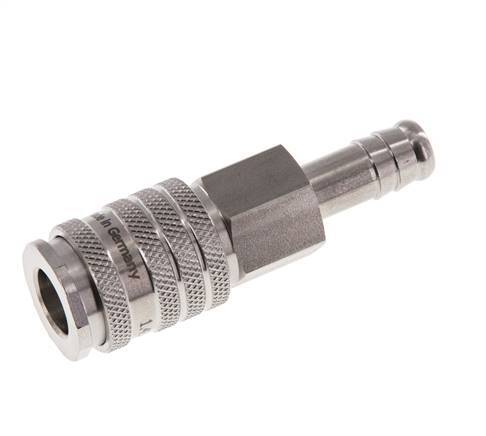 Acero inoxidable DN 7,8 Enchufe de acoplamiento de aire 10 mm Pilar de manguera Doble cierre