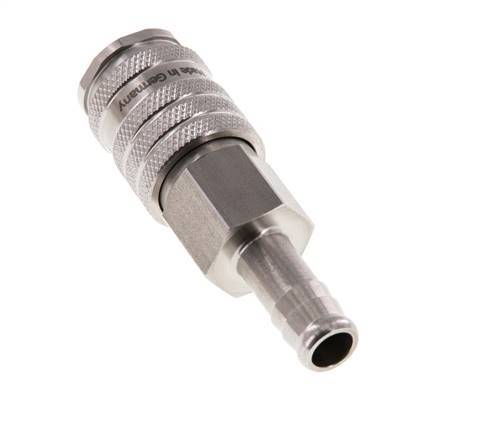 Acero inoxidable DN 7,8 Enchufe de acoplamiento de aire 10 mm Pilar de manguera Doble cierre