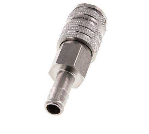 Acero inoxidable DN 7,8 Enchufe de acoplamiento de aire 10 mm Pilar de manguera Doble cierre