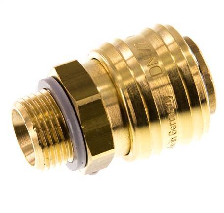 Acoplamiento de aire de latón DN 7.2 (Euro) Enchufe G 3/8 pulgadas Macho