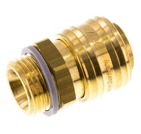 Latón DN 7.2 (Euro) Enchufe de acoplamiento de aire G 1/2 pulgada Macho HEX 24