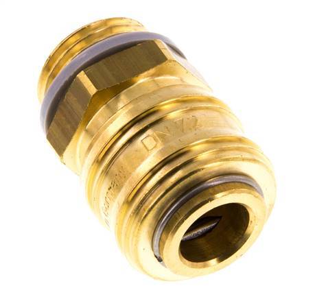 Latón DN 7.2 (Euro) Enchufe de acoplamiento de aire G 1/2 pulgada Macho HEX 24