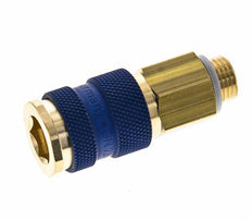Acoplamiento de aire de latón DN 7.2 (Euro) con codificación azul Toma G 1/4 pulgada Macho