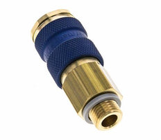 Acoplamiento de aire de latón DN 7.2 (Euro) con codificación azul Toma G 1/4 pulgada Macho