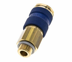 Acoplamiento de aire de latón DN 7.2 (Euro) con codificación azul Toma G 1/4 pulgada Macho