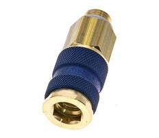 Acoplamiento de aire de latón DN 7.2 (Euro) con codificación azul Toma G 1/4 pulgada Macho