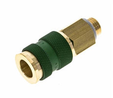 Acoplamiento de aire de latón DN 7.2 (Euro) codificado en verde Enchufe G 1/4 pulgada Macho