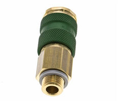 Acoplamiento de aire de latón DN 7.2 (Euro) codificado en verde Enchufe G 1/4 pulgada Macho
