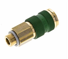 Acoplamiento de aire de latón DN 7.2 (Euro) codificado en verde Enchufe G 1/4 pulgada Macho