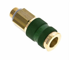 Acoplamiento de aire de latón DN 7.2 (Euro) codificado en verde Enchufe G 1/4 pulgada Macho