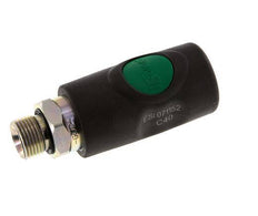 Material compuesto DN 7.4 Enchufe de seguridad para acoplamiento de aire con pulsador G 3/8 pulgadas Macho