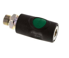 Material compuesto DN 7.4 Enchufe de seguridad para acoplamiento de aire con pulsador G 3/8 pulgadas Macho