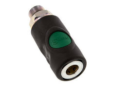 Material compuesto DN 7.4 Enchufe de seguridad para acoplamiento de aire con pulsador G 3/8 pulgadas Macho